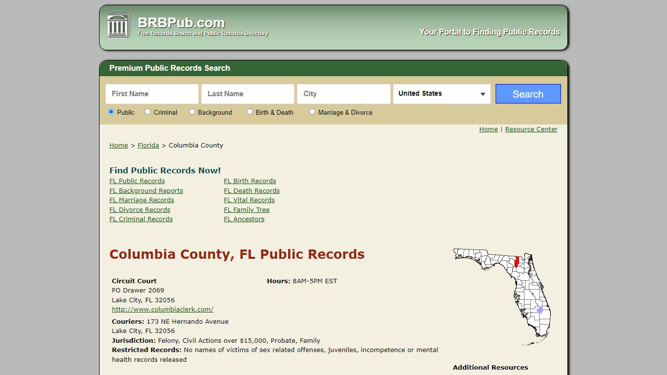 Columbia County Public Records | Search Florida Government ...